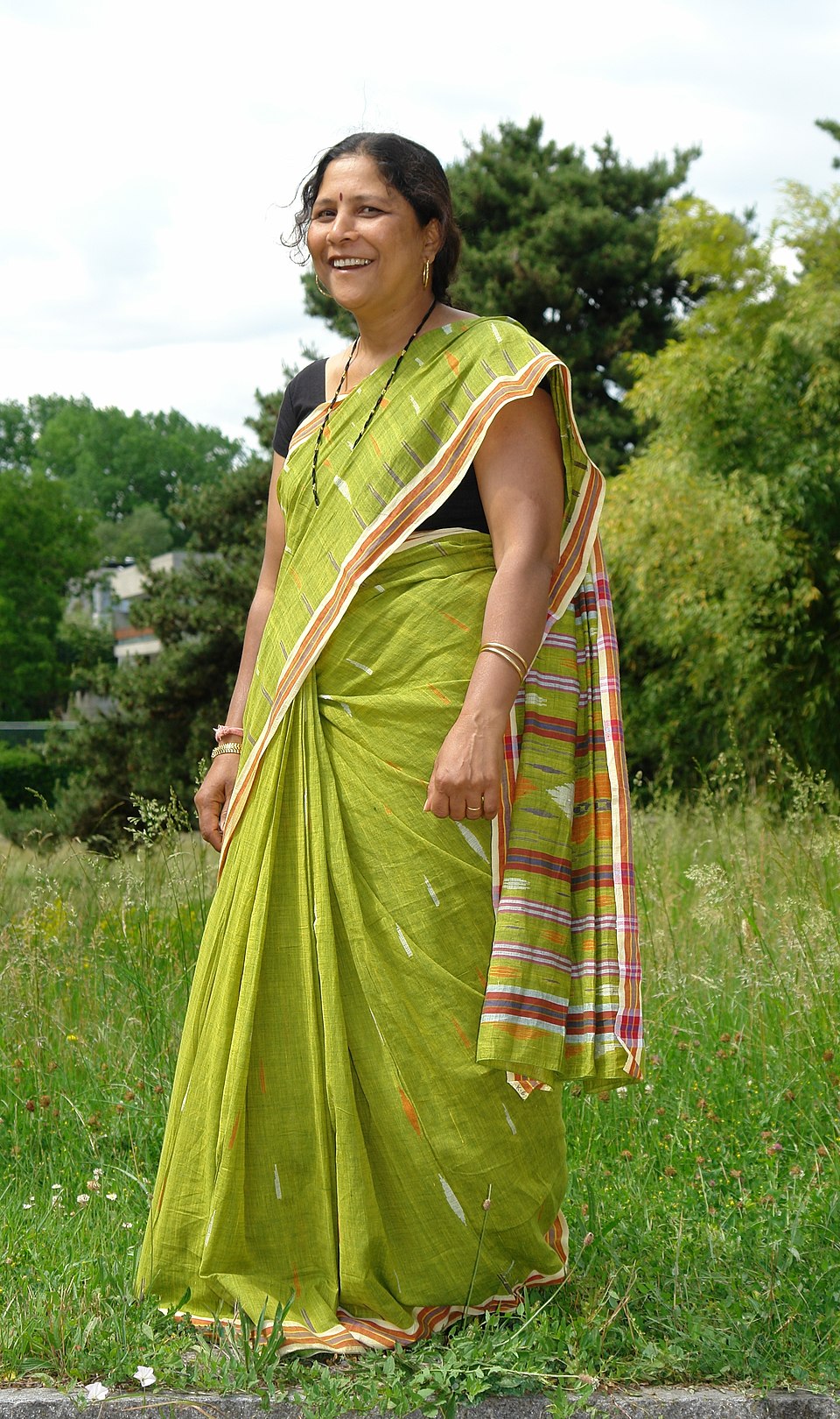 Chanderi Silk Cotton Saree in Ivory White